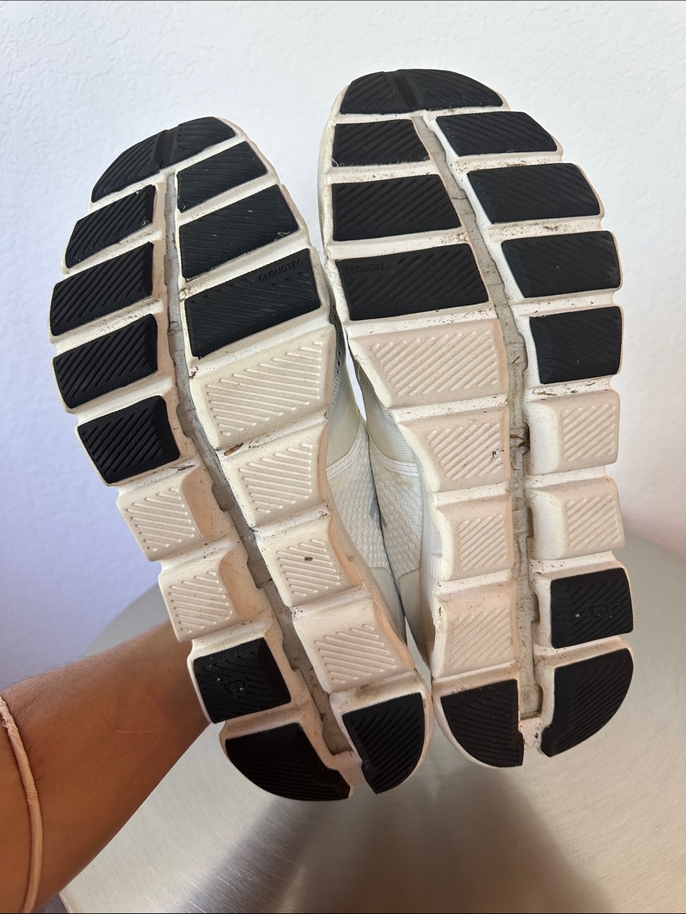 On Cloud Men's Athletic Running Shoes in White/Black - Picture 11 of 11